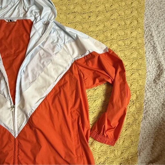 Tory Sport Chervon Orange/White Windbreaker - Picture 8 of 16